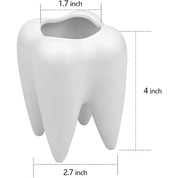 Tooth Shaped Planter Pot Pen Holder