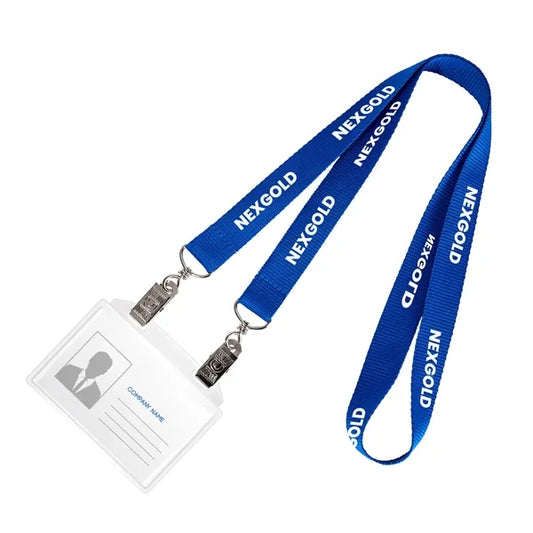 3/4" Custom Open Ended Polyester Lanyard W/ Dual Attachments