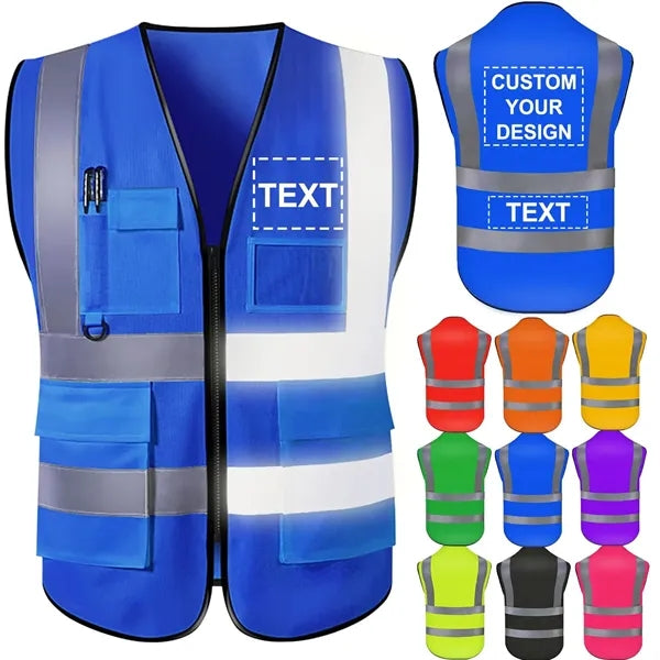 High Visibility Construction Vest, Safety Reflective
