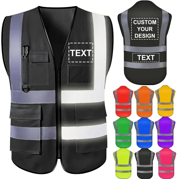 High Visibility Construction Vest, Safety Reflective