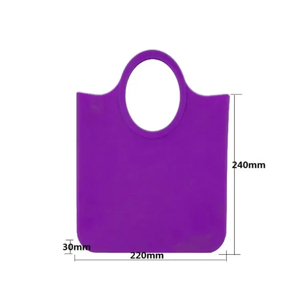 Silicone Beach Grocery Tote Bag with Round Handles