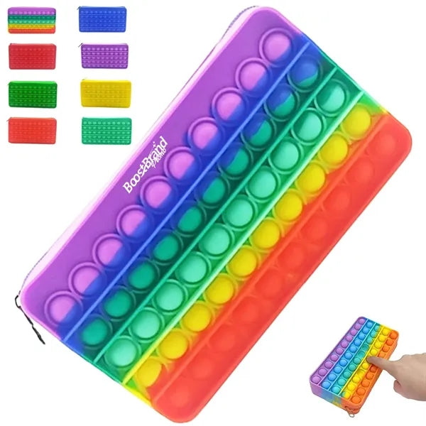 Pop It Fidget Stress Relief Pencil Case Sensory Pouch