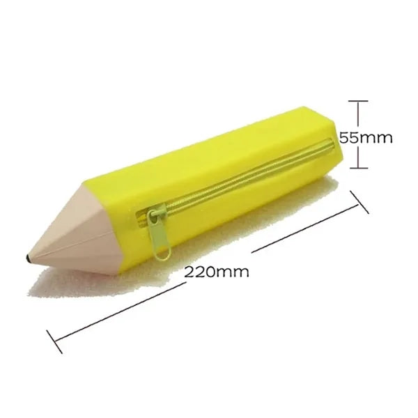 Unique Custom Silicone Pencil Shaped Zippered Case