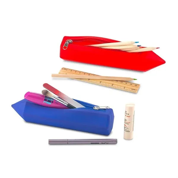 Unique Custom Silicone Pencil Shaped Zippered Case