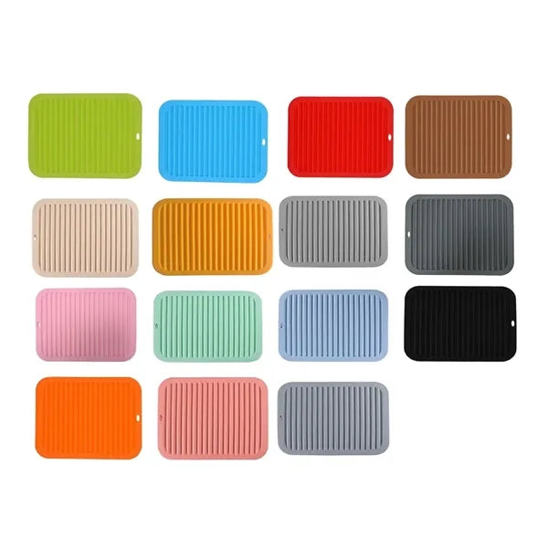 Silicone Insulated Ribbed Drying Mat Placemat