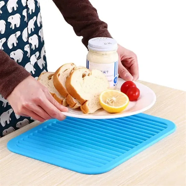 Silicone Insulated Ribbed Drying Mat Placemat