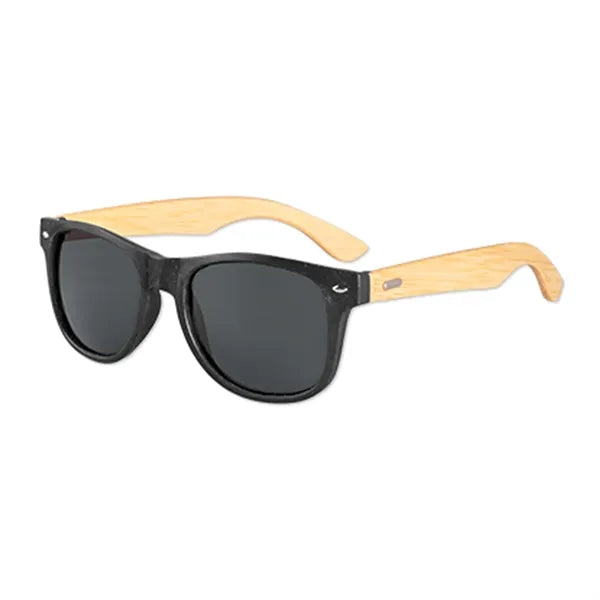 Wheat Straw Frame Sunglasses with Bamboo Arms