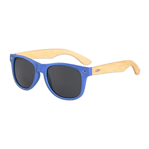 Wheat Straw Frame Sunglasses with Bamboo Arms