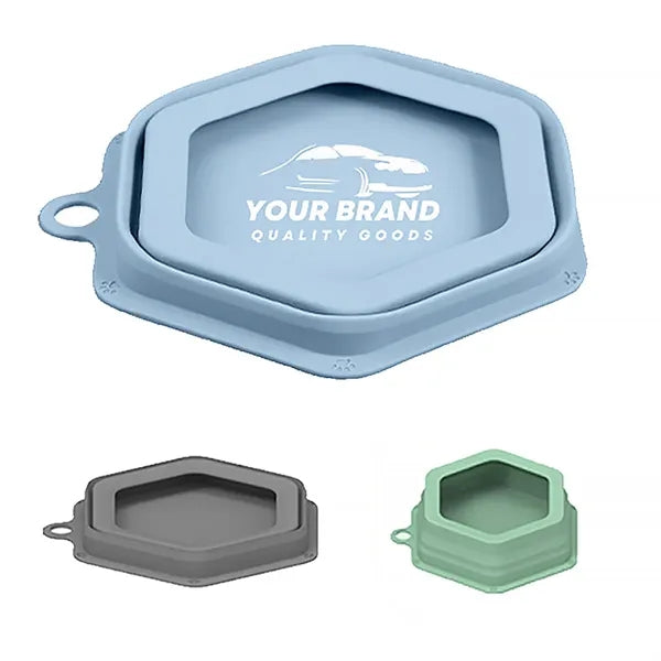Silicone Foldable Pet Food Bowls Travel Hangable Bowl
