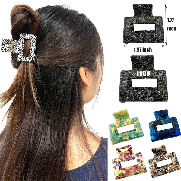 Fashion New Women 1.97Inch Small Square Acetate Hair Clip