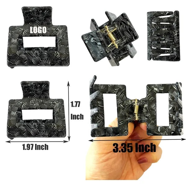 Fashion New Women 1.97Inch Small Square Acetate Hair Clip