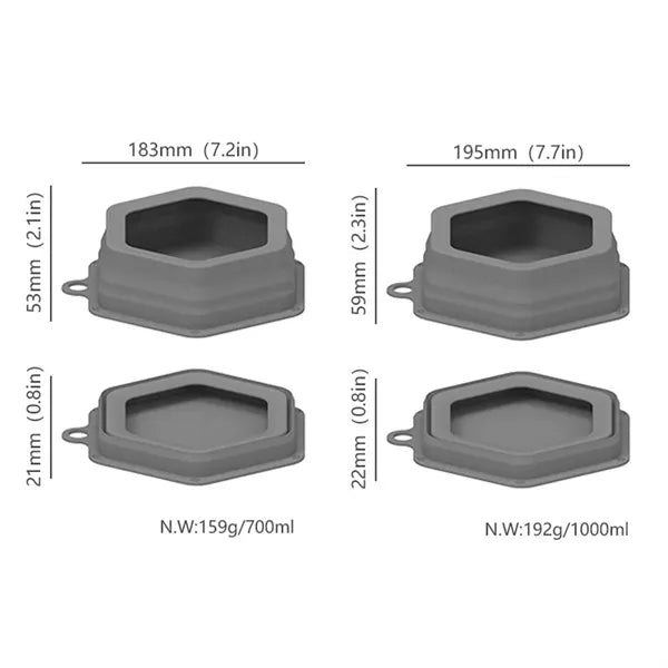 Silicone Foldable Pet Food Bowls Travel Hangable Bowl
