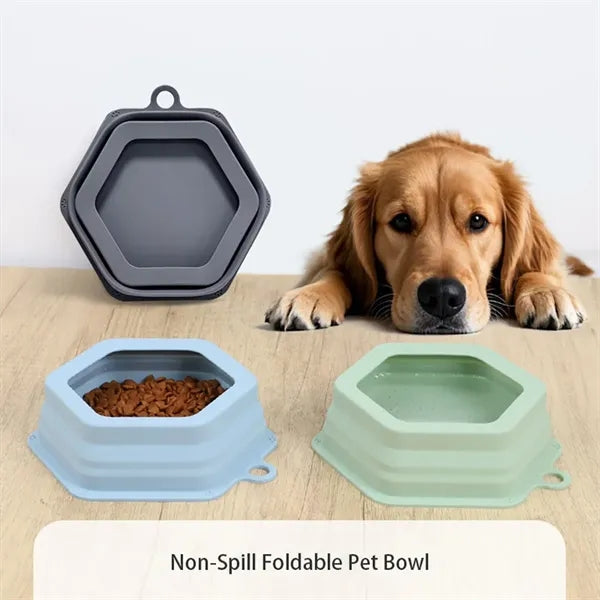 Silicone Foldable Pet Food Bowls Travel Hangable Bowl