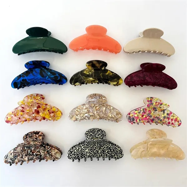 Fashion Women New Colorful 4.13Inch Large Acetate Hair Clip