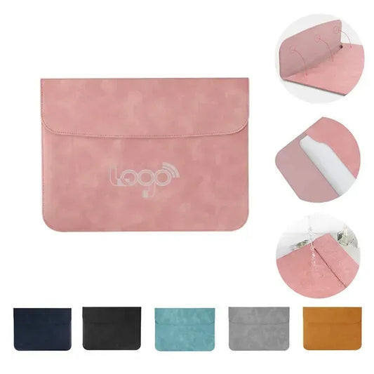 14" PU Leather Laptop Travel Sleeve Carrying Bag