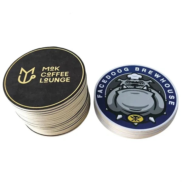 Full Color Imprint Dia 4 Inches 60 Point Pulp Board Coaster