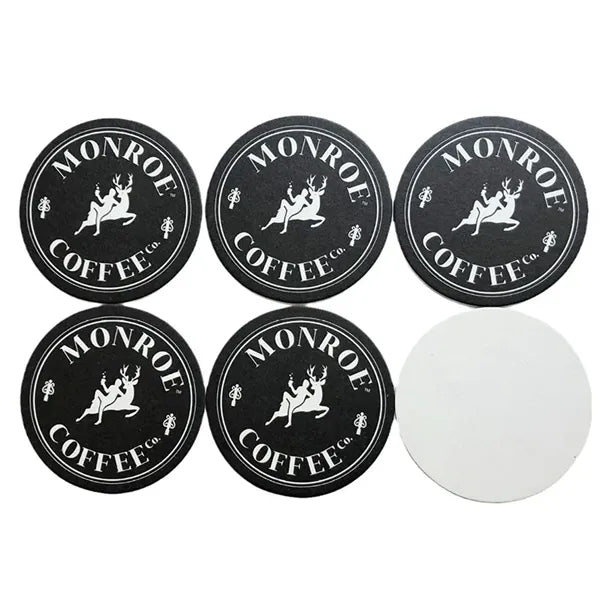 Full Color Imprint Dia 4 Inches 60 Point Pulp Board Coaster