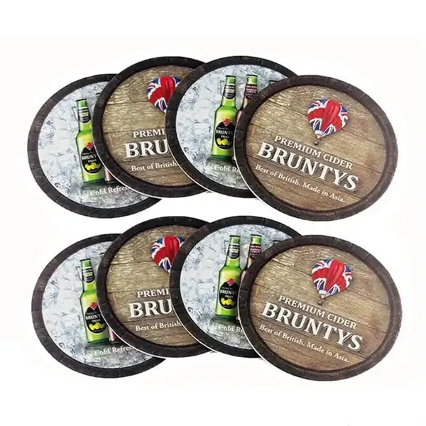 Full Color Imprint Dia 4 Inches 60 Point Pulp Board Coaster