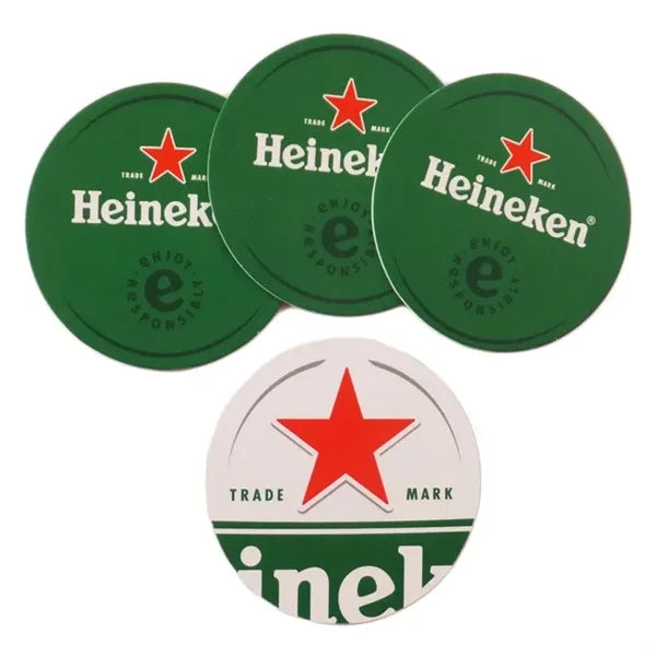 Full Color Imprint Dia 4 Inches 60 Point Pulp Board Coaster