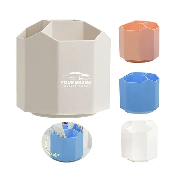 Multifunction Rotated Pen Holders 5 Slot Desk Organizers