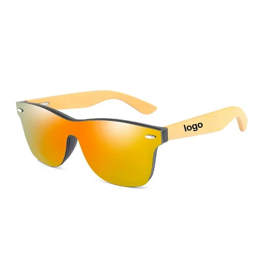 Bamboo Wood Rimless Sunglasses