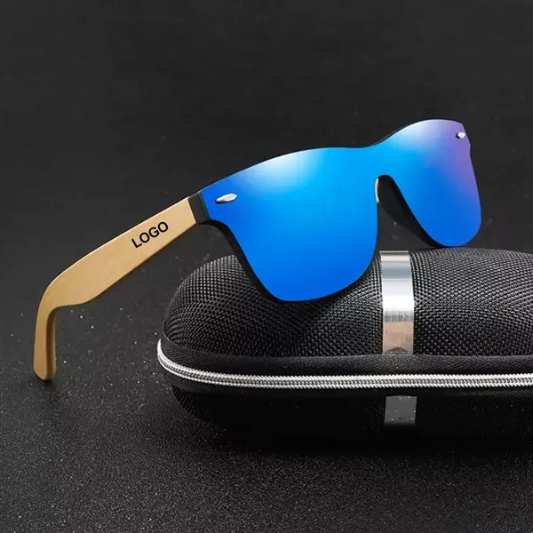 Bamboo Wood Rimless Sunglasses