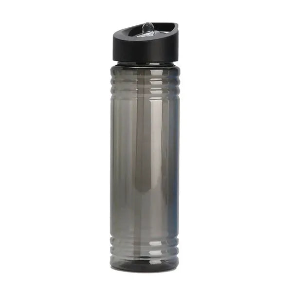 Clear 24 OZ Slim Fit Sports Plastic Water Bottle With Straw