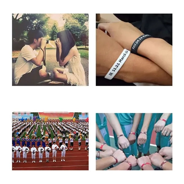 Rubber Running Bracelets Outdoor Hiking Wristbands