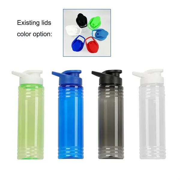 Clear Transparent 24 OZ Slim Fit Sports Plastic Water Bottle