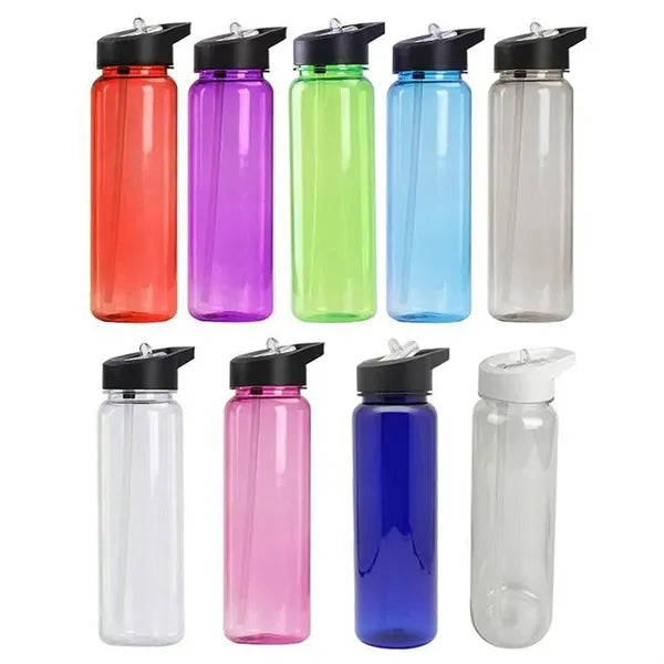 Clear Transparent 24 OZ Slim Fit Sports Plastic Water Bottle