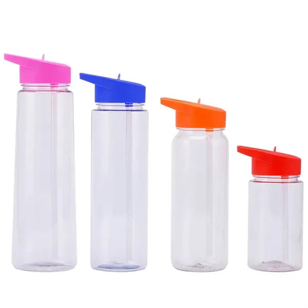Clear Transparent 24 OZ Slim Fit Sports Plastic Water Bottle
