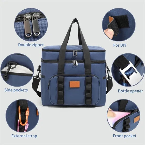23L Outdoor Insulated Picnic Cooler Bag