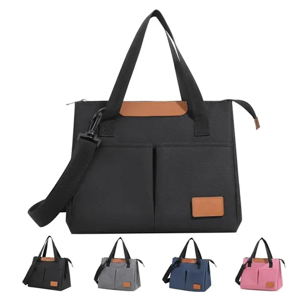 Oxford Cloth Insulated Lunch Bag With Multiple Pockets