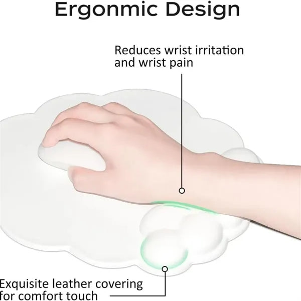 Silicone leather ergonomic mouse pad