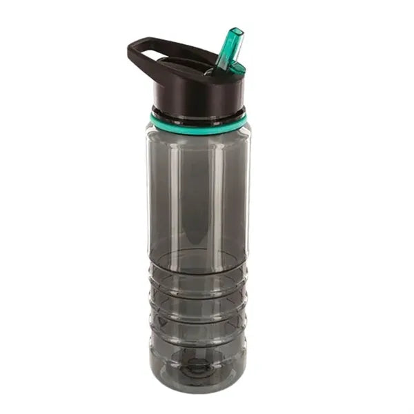 Clear Grey 25 OZ Slim Fit Sports Plastic Water Bottle
