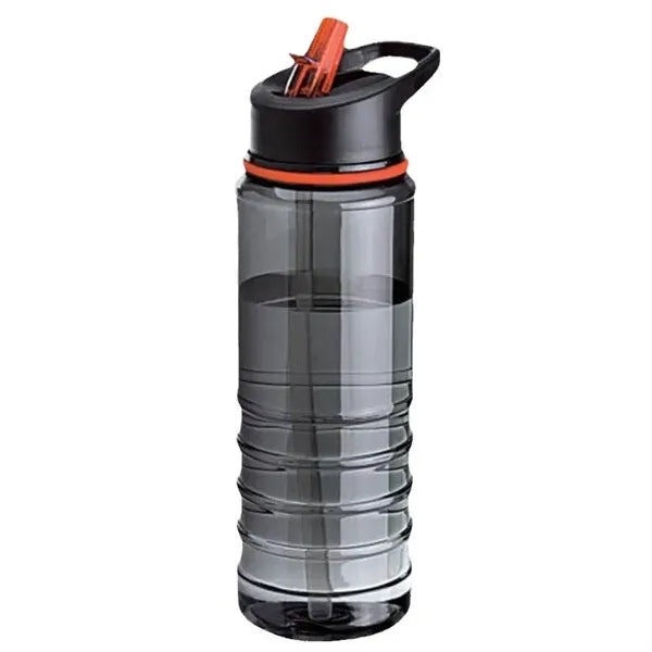Clear Grey 25 OZ Slim Fit Sports Plastic Water Bottle