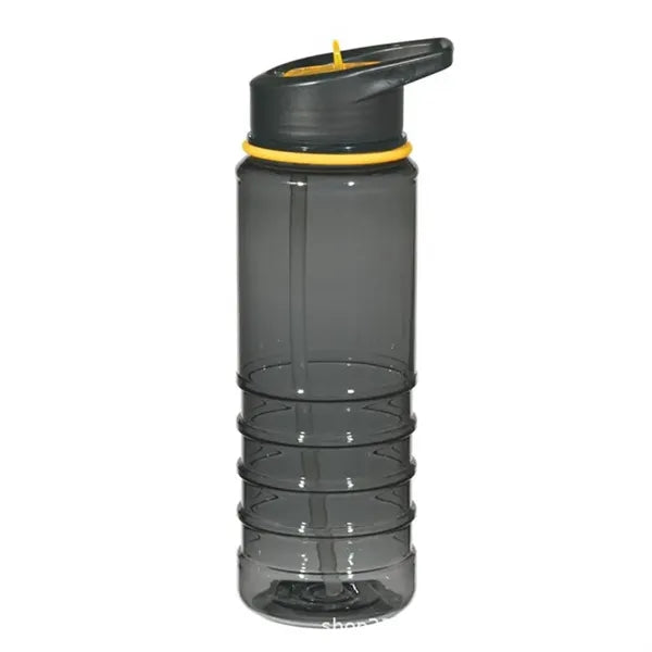 Clear Grey 25 OZ Slim Fit Sports Plastic Water Bottle