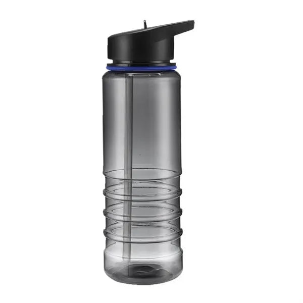 Clear Grey 25 OZ Slim Fit Sports Plastic Water Bottle