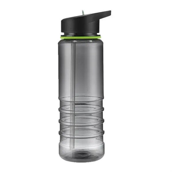 Clear Grey 25 OZ Slim Fit Sports Plastic Water Bottle