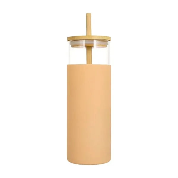 Bamboo Covered Glass Cup
