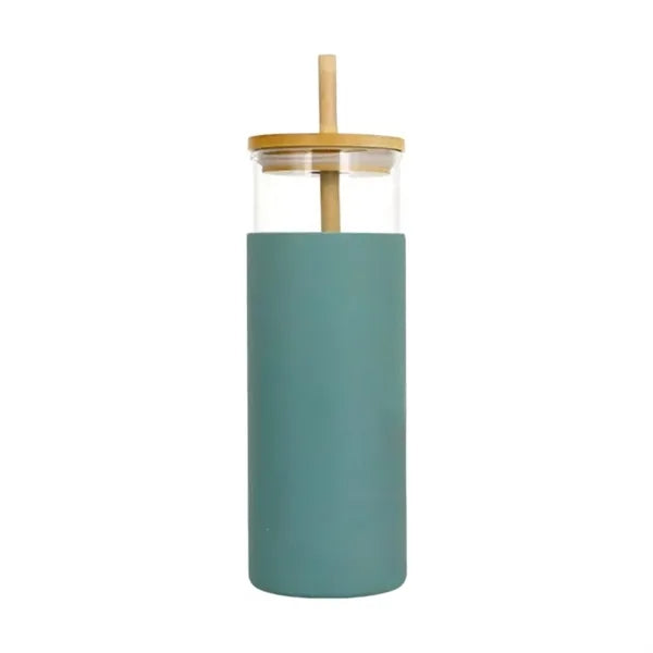 Bamboo Covered Glass Cup