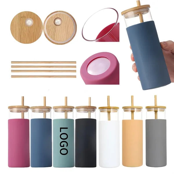 Bamboo Covered Glass Cup