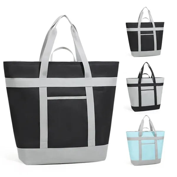 40L Oxford Cloth Insulated Tote Bag For Shopping And Picnic