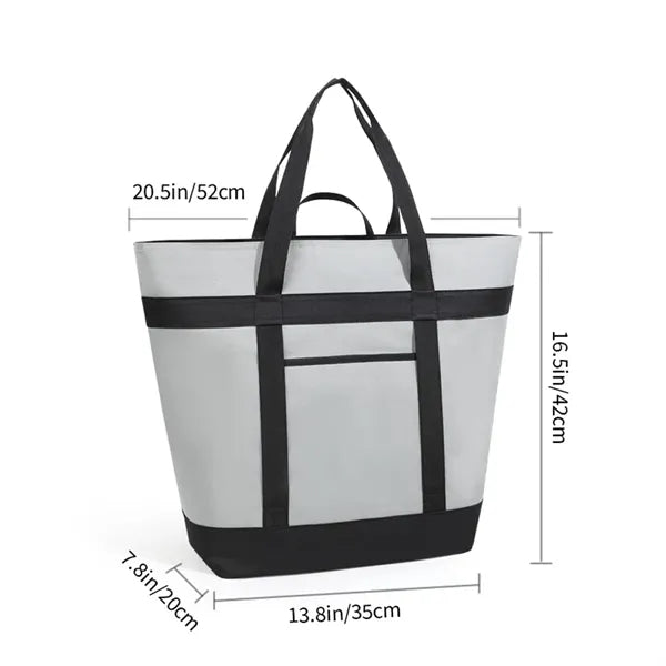 40L Oxford Cloth Insulated Tote Bag For Shopping And Picnic