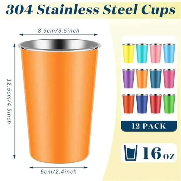 16oz Stainless Steel Beer Mugs