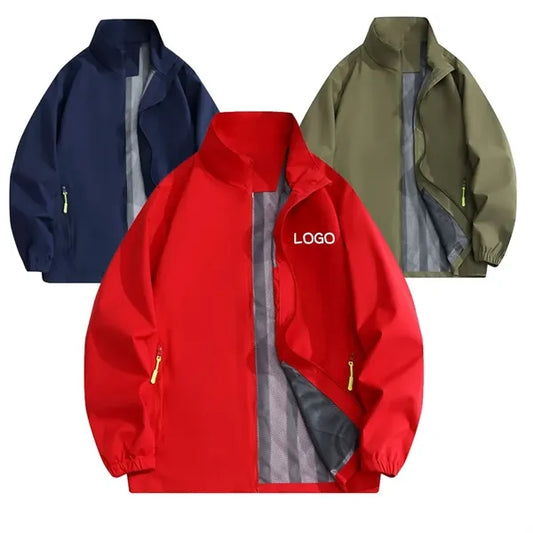Logo Stand-Up Collar Windbreaker Jacket