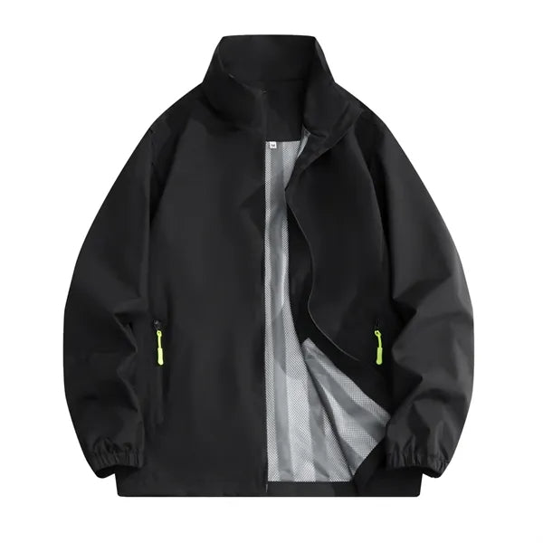 Logo Stand-Up Collar Windbreaker Jacket