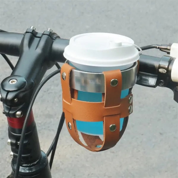 Bicycle Leather Cup Holder