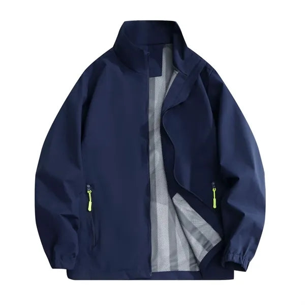 Logo Stand-Up Collar Windbreaker Jacket