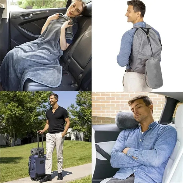 Portable Carriageable Travel Blanket